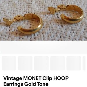 Monet Gold-Tone Clip Hoop Earrings